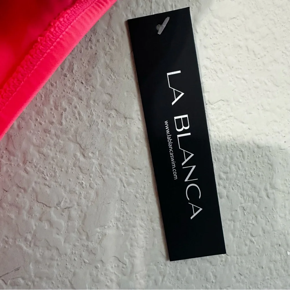 La Blanca Bikini Bottom Coral Neon Hipster Swimsuit Swim